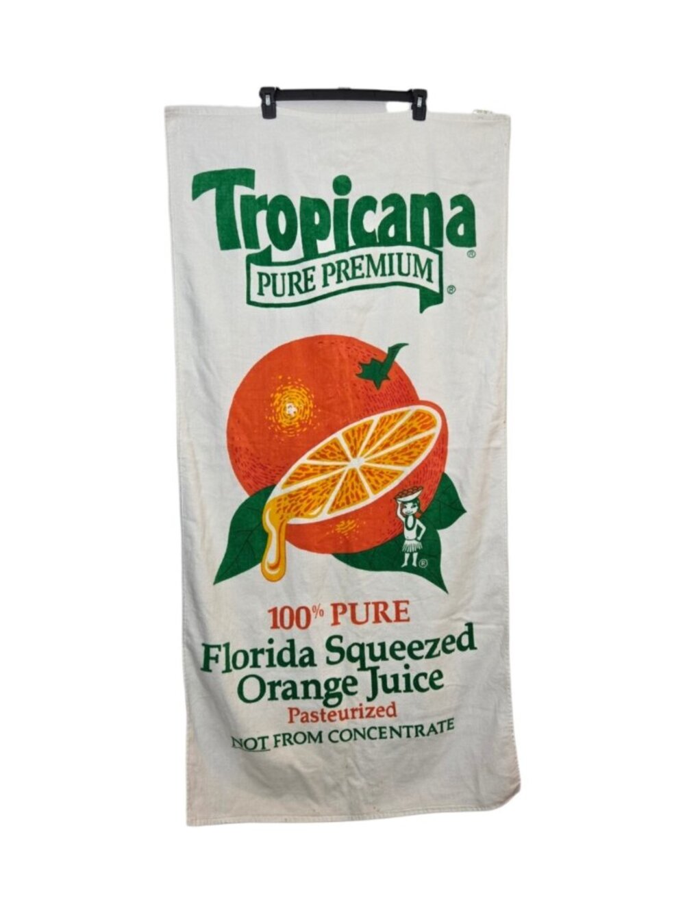 Vintage Tropicana Orange Juice Beach Towel 28" x 58"